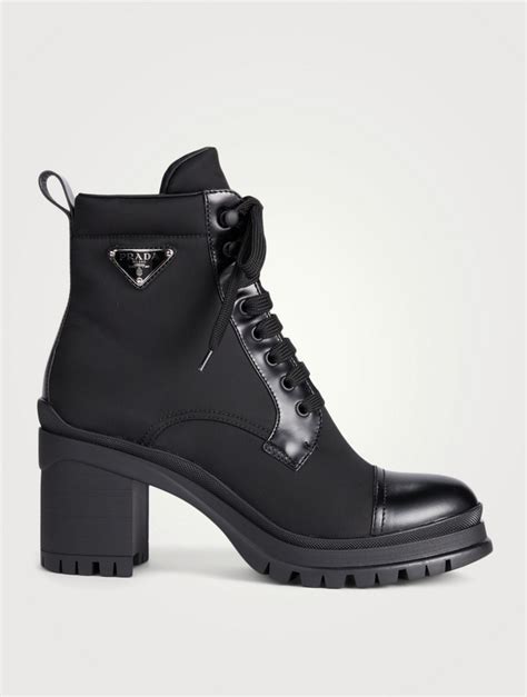 leather and nylon prada boots|nylon Prada boots women.